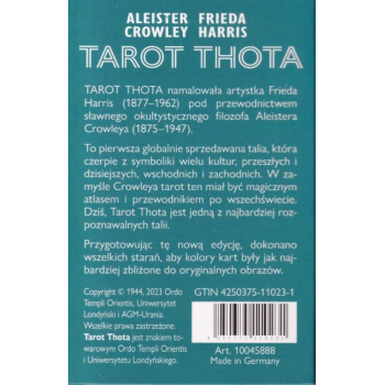 Aleister Crowley Thoth Standard Taro kortos lenkų kalba AGM